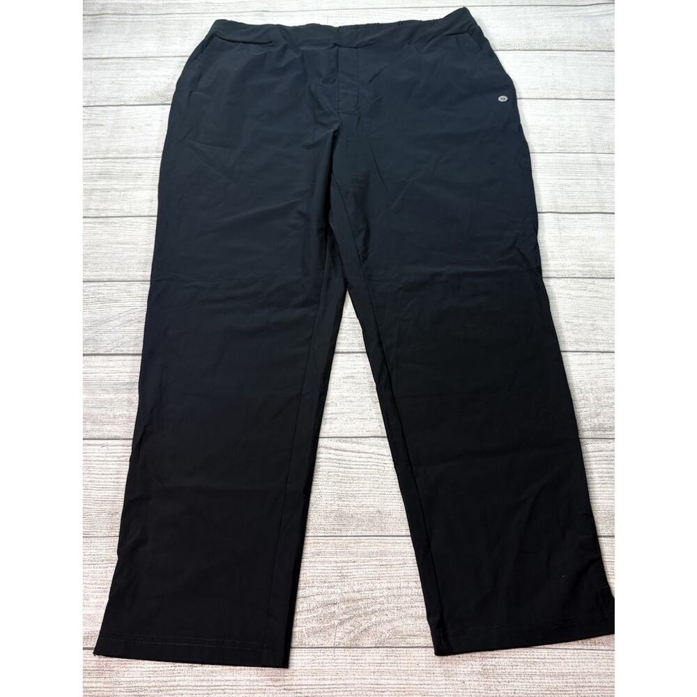 Baleaf Women's Golf Pants Stretch Lightweight 7/8 Length Black Size 2XL